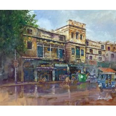 Fahad Ali, 20 x 24 Inch, Oil on Canvas, Cityscape Painting, AC-FAL-024
